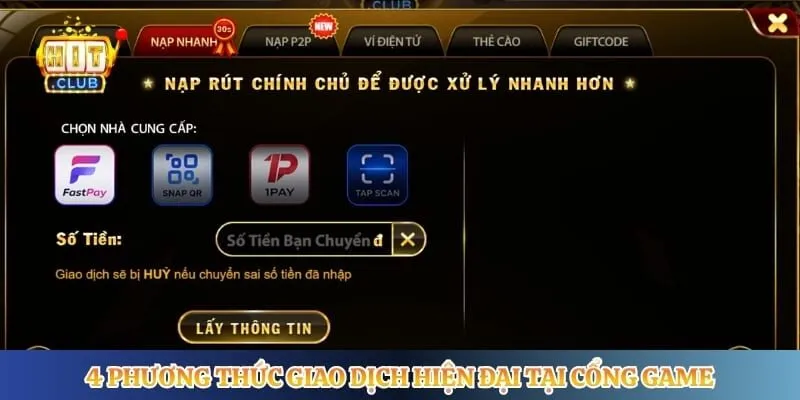 4 phương thức giao dịch hiện đại tại cổng game