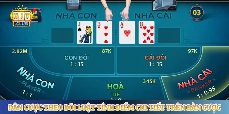 Dân cược theo dõi luật tính điểm chi tiết trên bàn cược